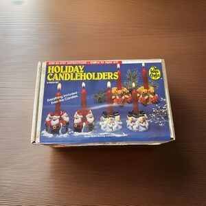 Vintage‎ Wee Crafts Holiday Candleholders Christmas Kit #21519 NEW Sealed